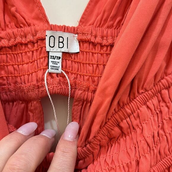 Tobi MYKONOS MAXI DRESS XS / CORAL - Picture 8 of 8